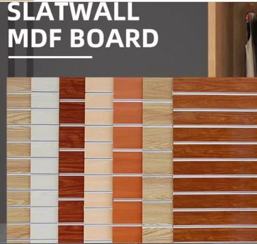 Aluminium Slatwall Slat Wall Panel Slotted Groove Wall Panel MDF Board